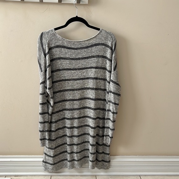 Free People gray striped tunic sweater size XS - Picture 5 of 6